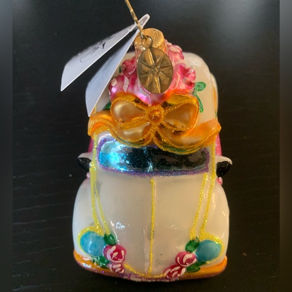 Christopher Radko “Bridal Bug” Just Married VW Beetle Ornament. NWT - Picture 2 of 8